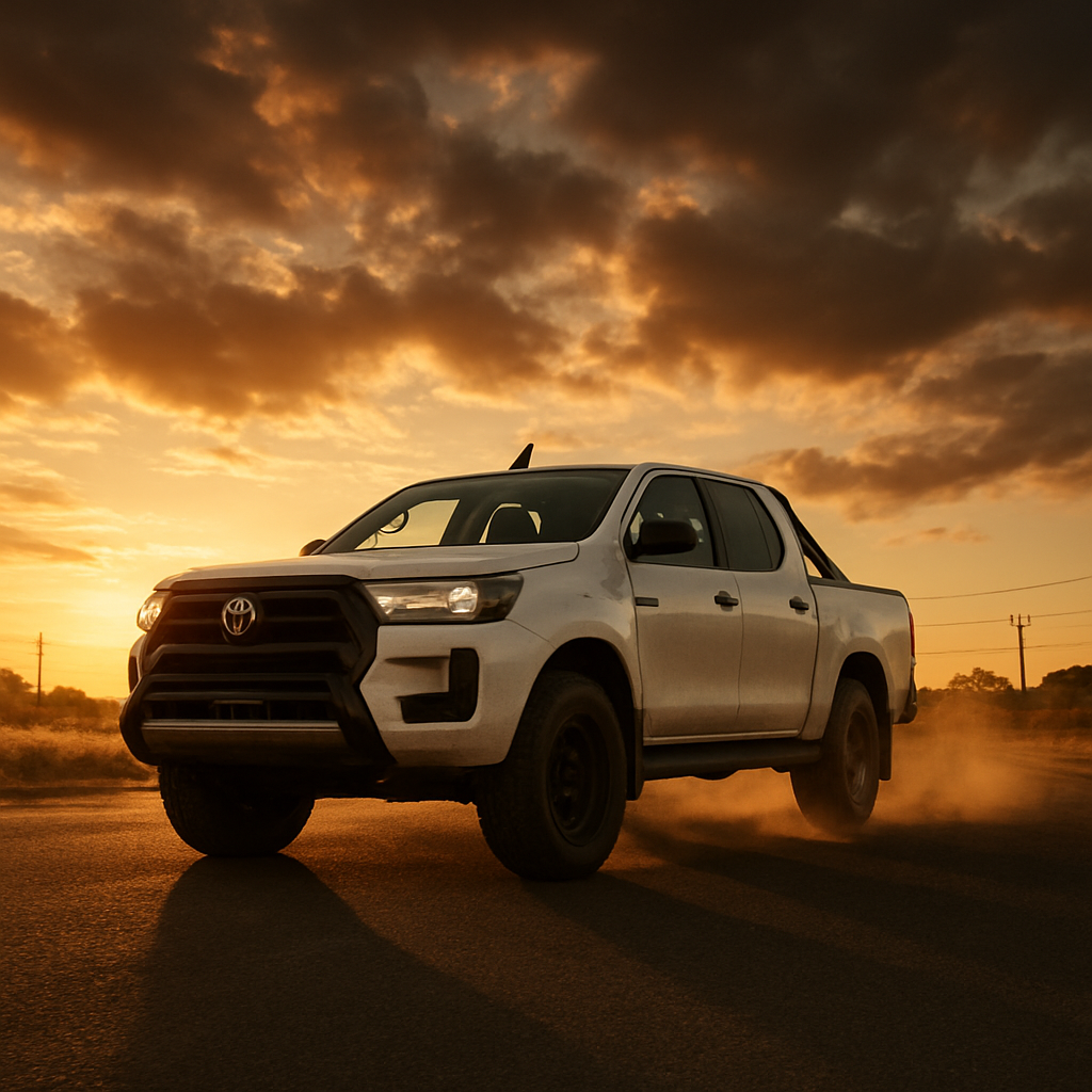 A rugged ute on an open road, representing Wagon Wheel Motors' used vehicle stock